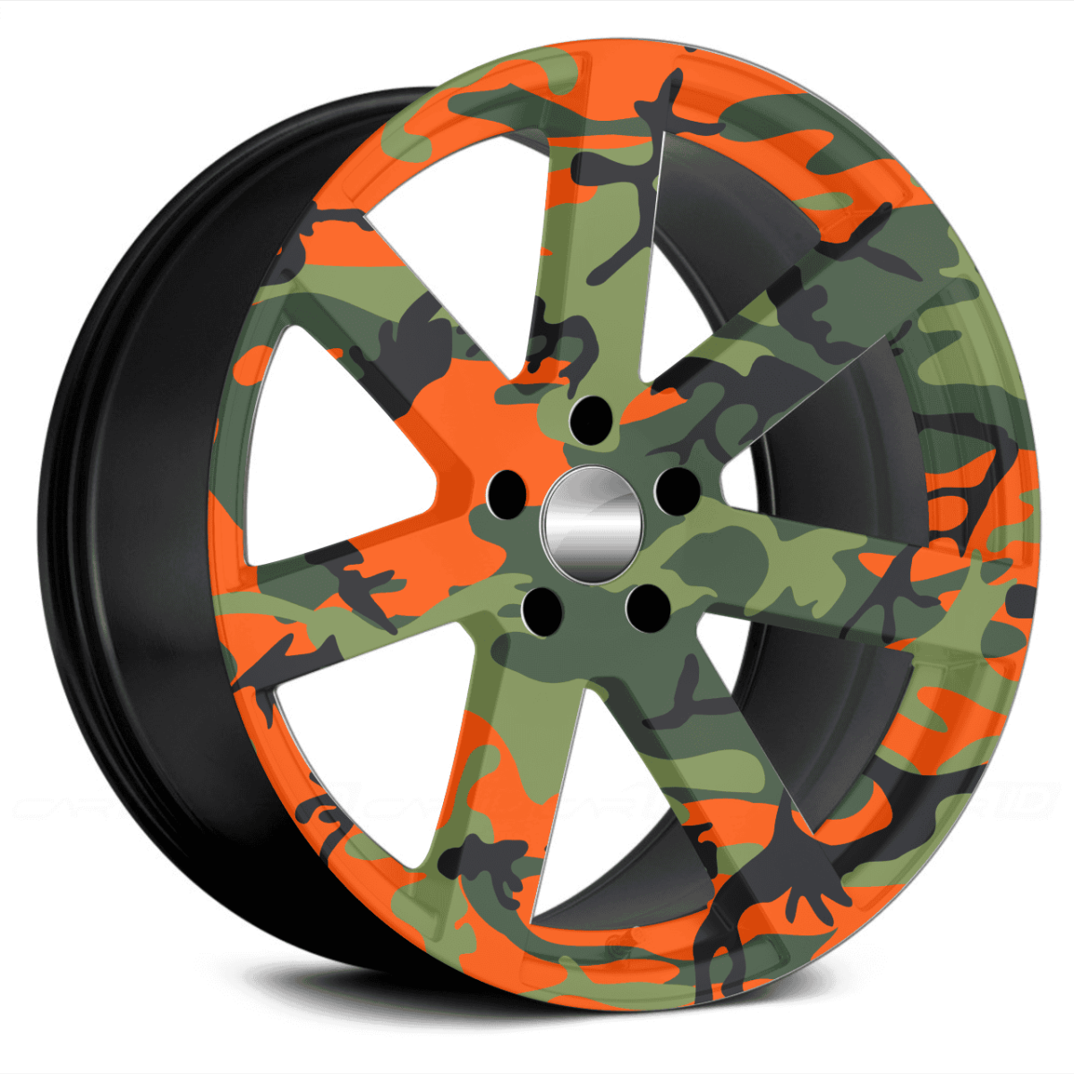 Set 4 Folii Imprimate Outdoor cu EcoSolvent, autoadezive, pentru decorarea jantelor auto, dimetru 60 cm, model FJT-29 - imagine 3