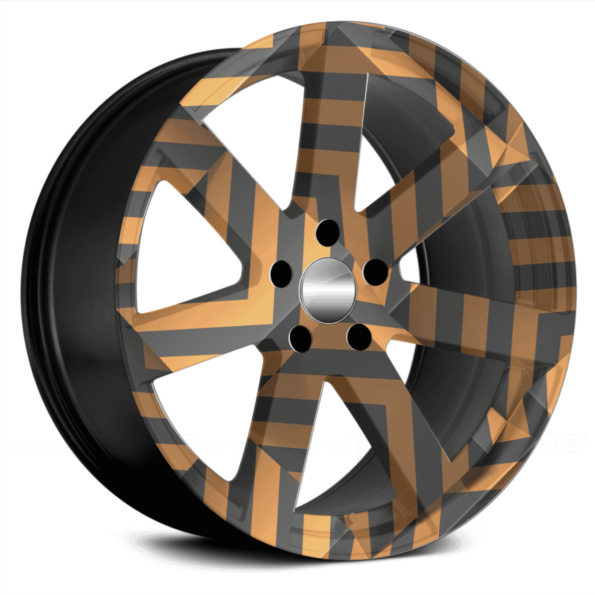 Set 4 Folii Imprimate Outdoor cu EcoSolvent, autoadezive, pentru decorarea jantelor auto, dimetru 60 cm, model FJT-30 - imagine 2