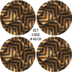 Set 4 Folii Imprimate Outdoor cu EcoSolvent, autoadezive, pentru decorarea jantelor auto, dimetru 60 cm, model FJT-30 - imagine 4