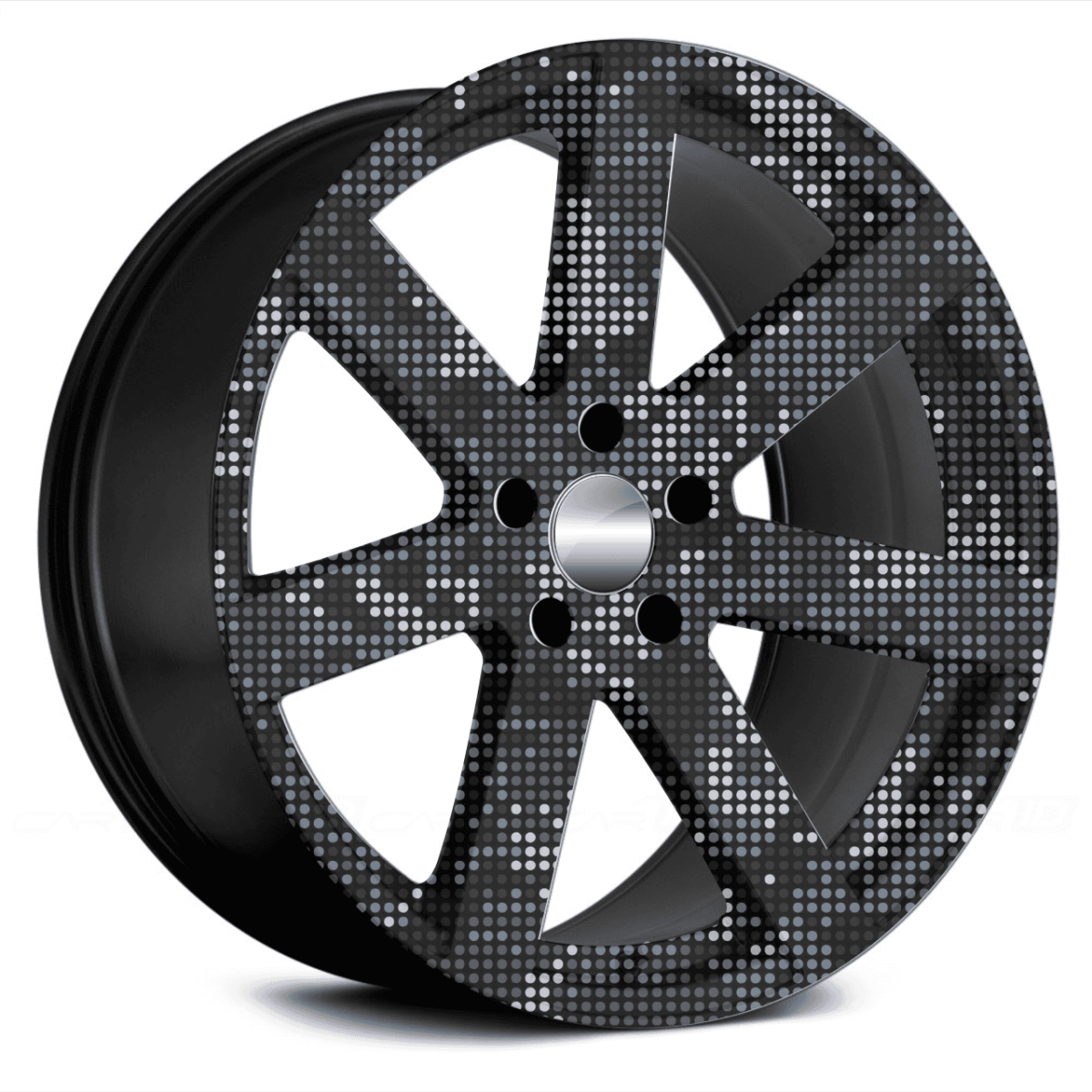 Set 4 Folii Imprimate Outdoor cu EcoSolvent, autoadezive, pentru decorarea jantelor auto, dimetru 60 cm, model FJT-31 - imagine 2