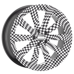 Set 4 Folii Imprimate Outdoor cu EcoSolvent, autoadezive, pentru decorarea jantelor auto, dimetru 60 cm, model FJT-32 - imagine 3