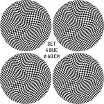 Set 4 Folii Imprimate Outdoor cu EcoSolvent, autoadezive, pentru decorarea jantelor auto, dimetru 60 cm, model FJT-32 - imagine 4