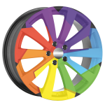 Set 4 Folii Imprimate Outdoor cu EcoSolvent, autoadezive, pentru decorarea jantelor auto, dimetru 60 cm, model FJT-36 - imagine 3