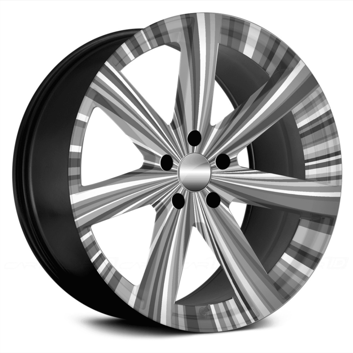 Set 4 Folii Imprimate Outdoor cu EcoSolvent, autoadezive, pentru decorarea jantelor auto, dimetru 60 cm, model FJT-38 - imagine 2