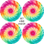 Set 4 Folii Imprimate Outdoor cu EcoSolvent, autoadezive, pentru decorarea jantelor auto, dimetru 60 cm, model FJT-39 - imagine 4