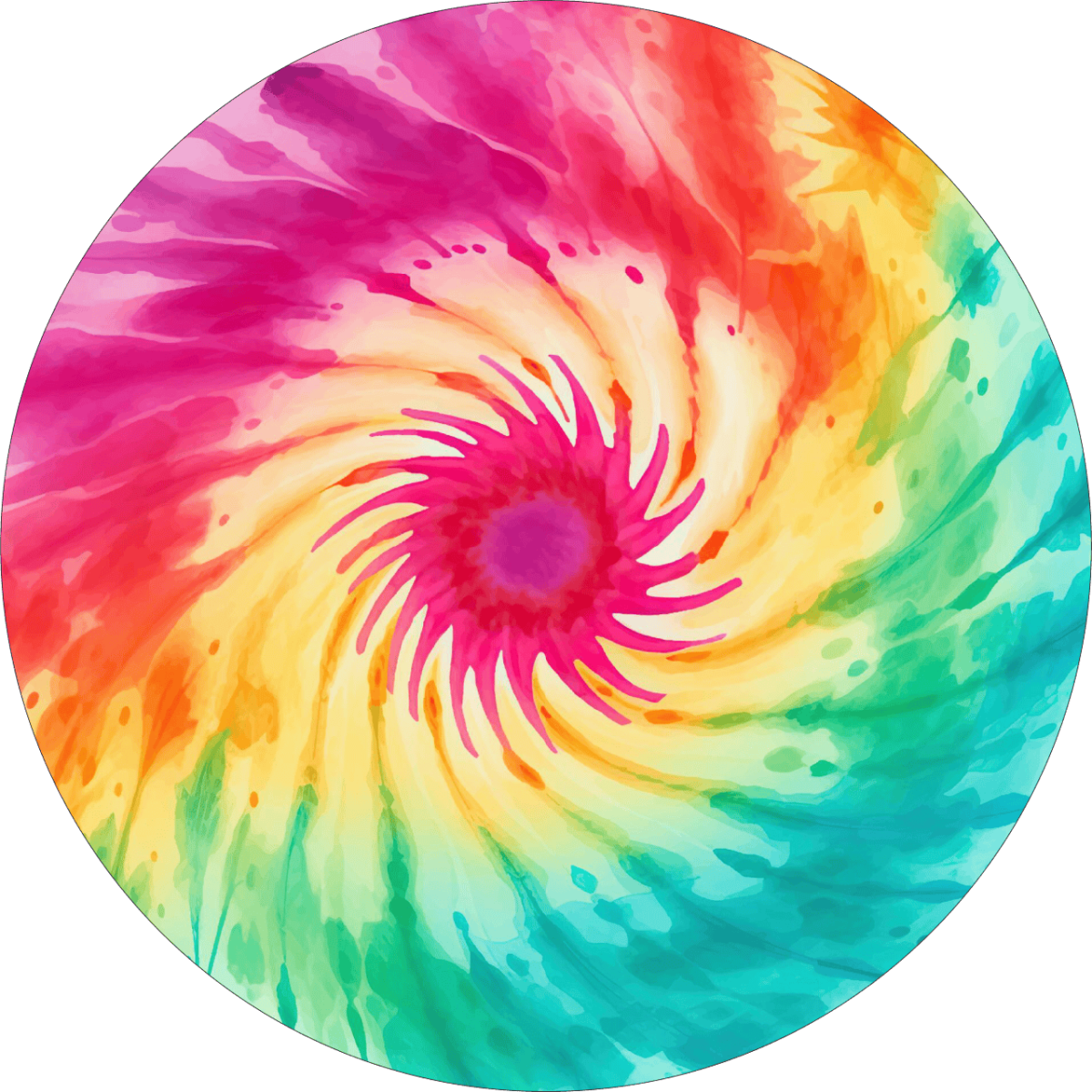 Set 4 Folii Imprimate Outdoor cu EcoSolvent, autoadezive, pentru decorarea jantelor auto, dimetru 60 cm, model FJT-39 - imagine 5