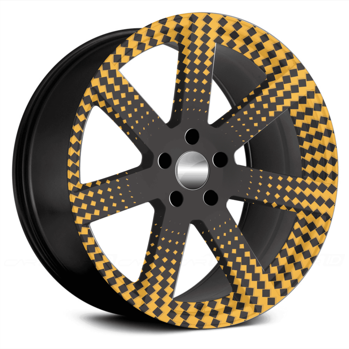 Set 4 Folii Imprimate Outdoor cu EcoSolvent, autoadezive, pentru decorarea jantelor auto, dimetru 60 cm, model FJT-40 - imagine 2