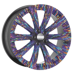 Set 4 Folii Imprimate Outdoor cu EcoSolvent, autoadezive, pentru decorarea jantelor auto, dimetru 60 cm, model FJT-42 - imagine 3