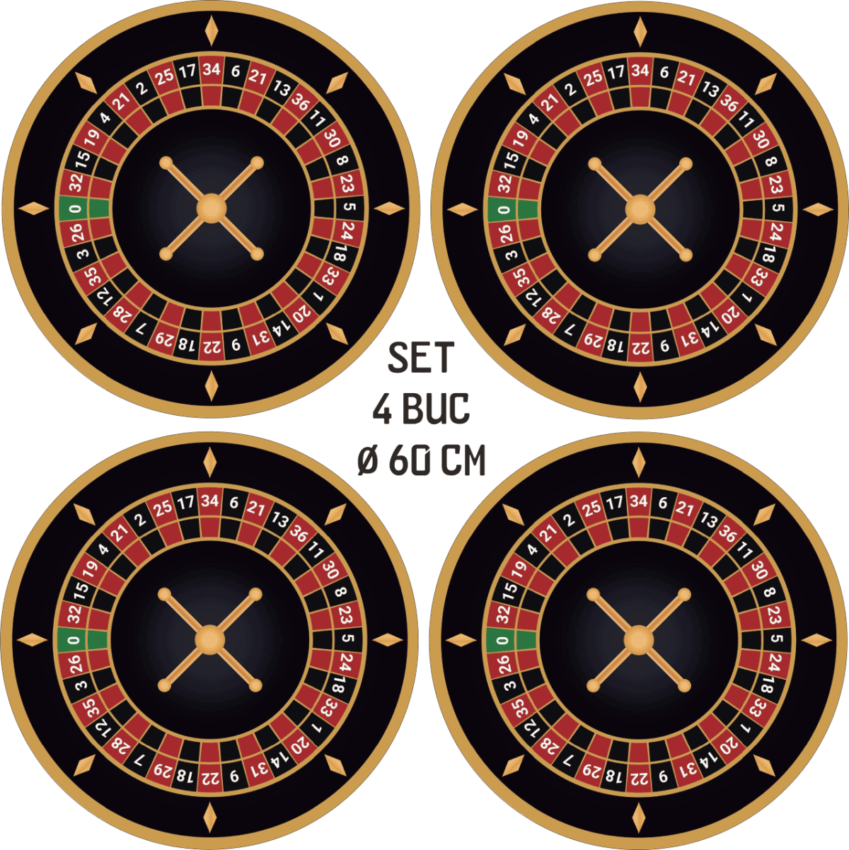 Set 4 Folii Imprimate Outdoor cu EcoSolvent, autoadezive, pentru decorarea jantelor auto, dimetru 60 cm, model FJT-43 - imagine 5