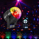 Proiector Disco LED RGB cu telecomanda si senzor de sunet - Bila Disco pentru petreceri - imagine 3