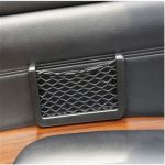 Organizator de tip buzunar din plasa elastica cu rama plastic, dimensiune 19,5 x 7,8 cm, culoare neagra - imagine 5