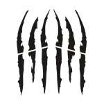 Set 2 stickere autoadezive Tuning, model "Monster Scratches", dimensiune 37 x 9 cm, culoare Negru - imagine 2