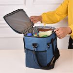 Geanta termoizolanta pentru picnic sau plaja, capacitate 16l, culoare Albastra - imagine 3