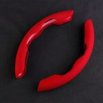 Set 2 ornamente volan finisaj ALCANTARA ROSU, dimensiune universala - imagine 2