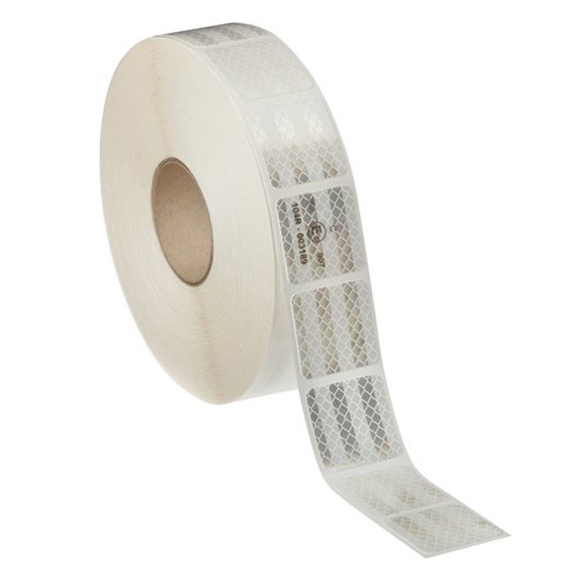 INT-ALB.jpg Banda reflectorizanta adeziva intrerupta pentru prelate - ALBA (rola 5cm x 45m) - imagine 1