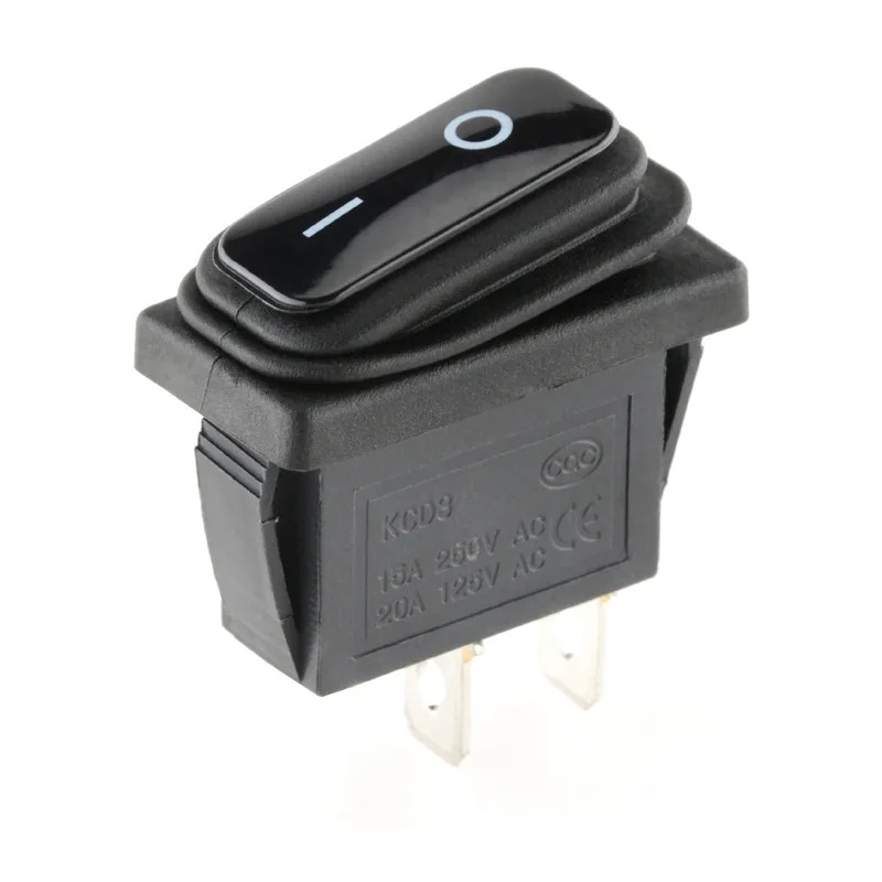 KCD3-1pcs-5pcs-3-Pin-12V-220V-LE_1.jpg Intrerupator rectangular cu 2 pozitii, waterproof pentru utilaje, Off-Road, ATV, SSV, QUAD, Scuter, Motocicleta - imagine 1