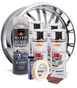Kit complet reparatie si vopsire jante culoare Crom Metalic, V4 - imagine 2
