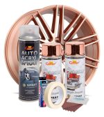 Kit complet reparatie si vopsire jante culoare Cupru Metalic, V2 - imagine 2