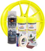 Kit complet reparatie si vopsire jante culoare Galben Fluorescent, V2 - imagine 2