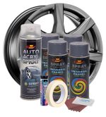 Kit complet reparatie si vopsire jante culoare Gri Inchis, V4 - imagine 2