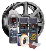 Kit complet reparatie si vopsire jante culoare Gri Inchis, V2 - imagine 2