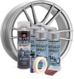 Kit complet reparatie si vopsire jante culoare Argintiu Metalizat, V4 - imagine 2