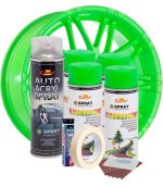 Kit complet reparatie si vopsire jante culoare Verde Fluorescent, V4 - imagine 2