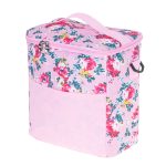 Geanta termoizolanta pentru picnic sau plaja, capacitate 11l, culoare Roz cu flori - imagine 4