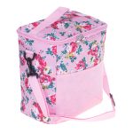 Geanta termoizolanta pentru picnic sau plaja, capacitate 11l, culoare Roz cu flori - imagine 6