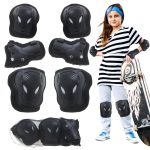 Set pentru copii, 6 x protectii pentru genunchi, coate si incheieturi (bicicleta, role, skateboard, patine) - imagine 2