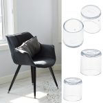 Set 4 buc. protectii anti-zgarieturi picioare scaun, diametru 19mm, culoare transparent - imagine 2