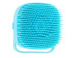 Perie din silicon cu dozator de sampon pentru spalare caini sau pisici, 7,5 x 7,5 cm, culoare albastra - imagine 5