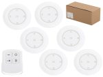 Set 6 Lampi LED Wireless, autoadezive, cu telecomanda, pentru iluminat scari sau mobilier - imagine 5