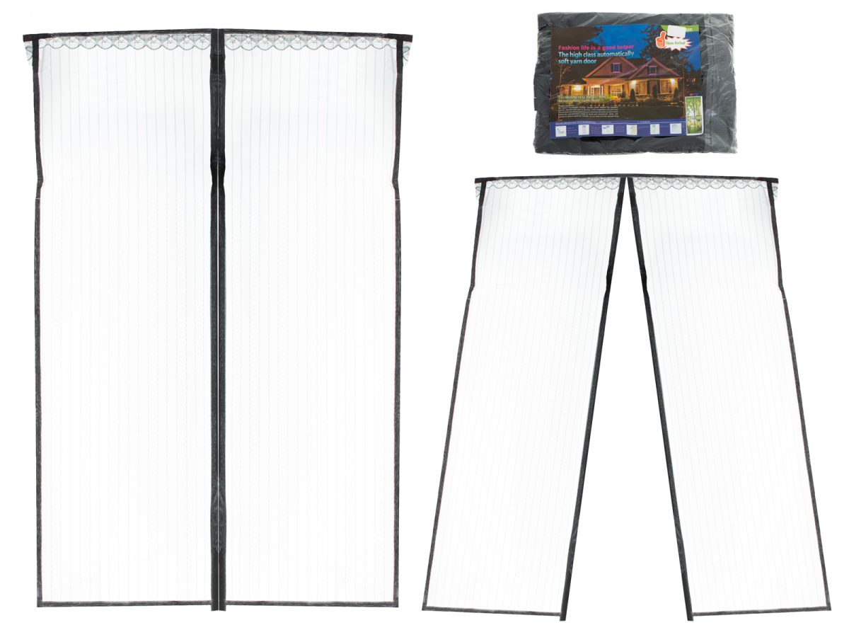 Plasa de tantari magnetica pentru usa, dimensiune 110 x 220 cm - imagine 2