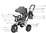 Tricicleta si Carucior pentru copii Premium TRIKE FIX V3 culoare Gri - imagine 29