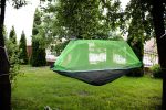 Hamac de Camping Dublu (2 persoane), 200 x 100 cm + Plasa de tantari, culoare Verde - imagine 3