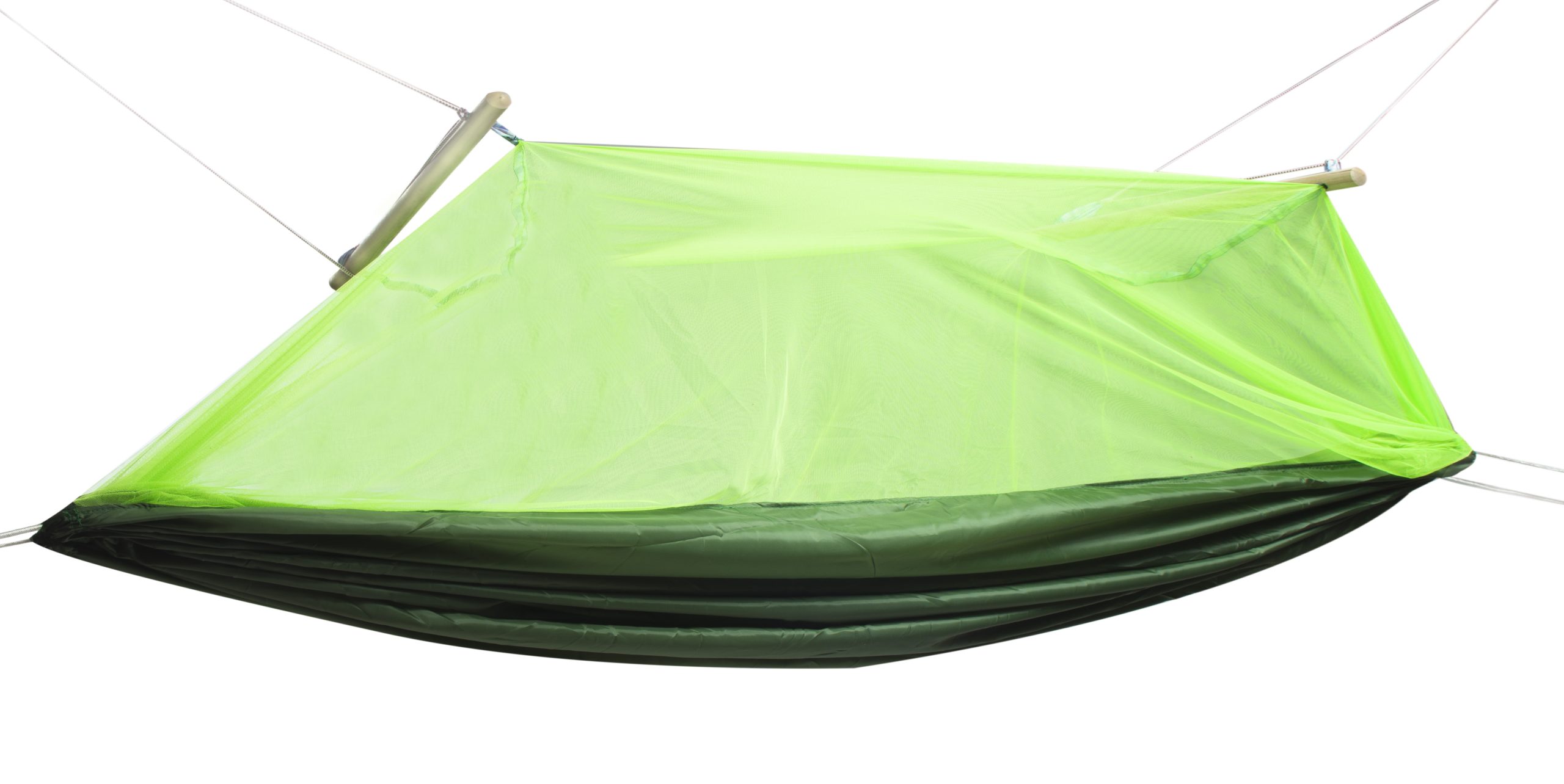 KX751052665-scaled-1.jpg Hamac de Camping Dublu (2 persoane), 200 x 100 cm + Plasa de tantari, culoare Verde - imagine 1