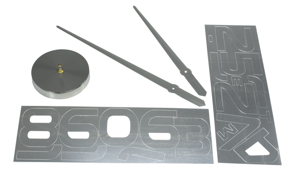 Ceas Mare de perete cu 12 cifre Argintii, 80 - 120 cm - imagine 5