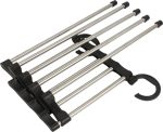 Umeras pliabil pentru 5 perechi de pantaloni, suport metalic cromat - imagine 5