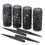Set 4 lampi solare de gradina cu picior si agatatoare tip "Felinar" cu LED - imagine 6