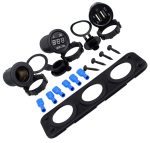 Priza suplimentara impermeabila pentru vehicule Off Road, ATV, SSV, tensiune 12V, 2 x USB si Voltmetru - imagine 5