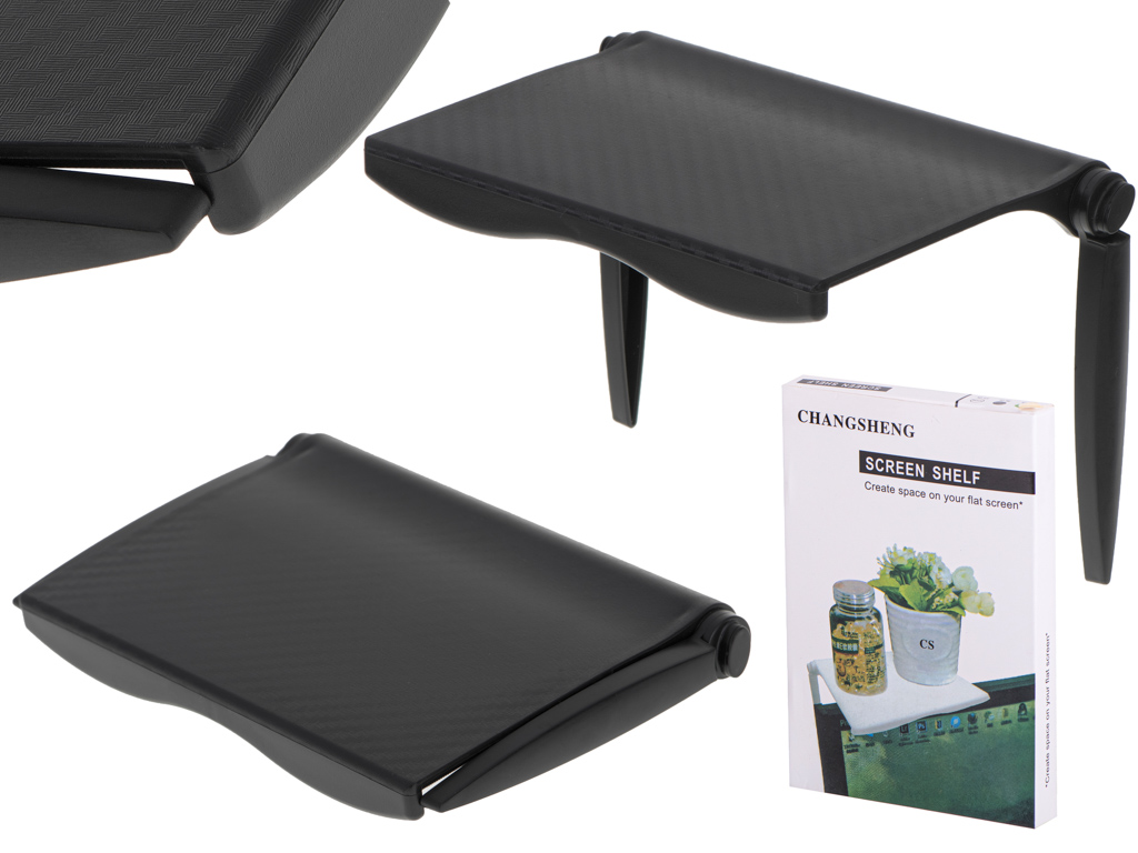 Acasa 10 Polka organizer uchwyt na ekran TV laptopa czarny 103844 1