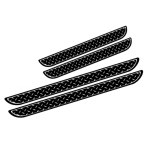 Set 4 bucati protectie praguri universale culoare neagra si crom diamond - imagine 2