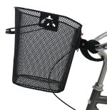 Cos metalic pentru bicicleta cu maner, demontabil, conceput pentru a fi montat in partea din fata, culoare Neagra - imagine 2