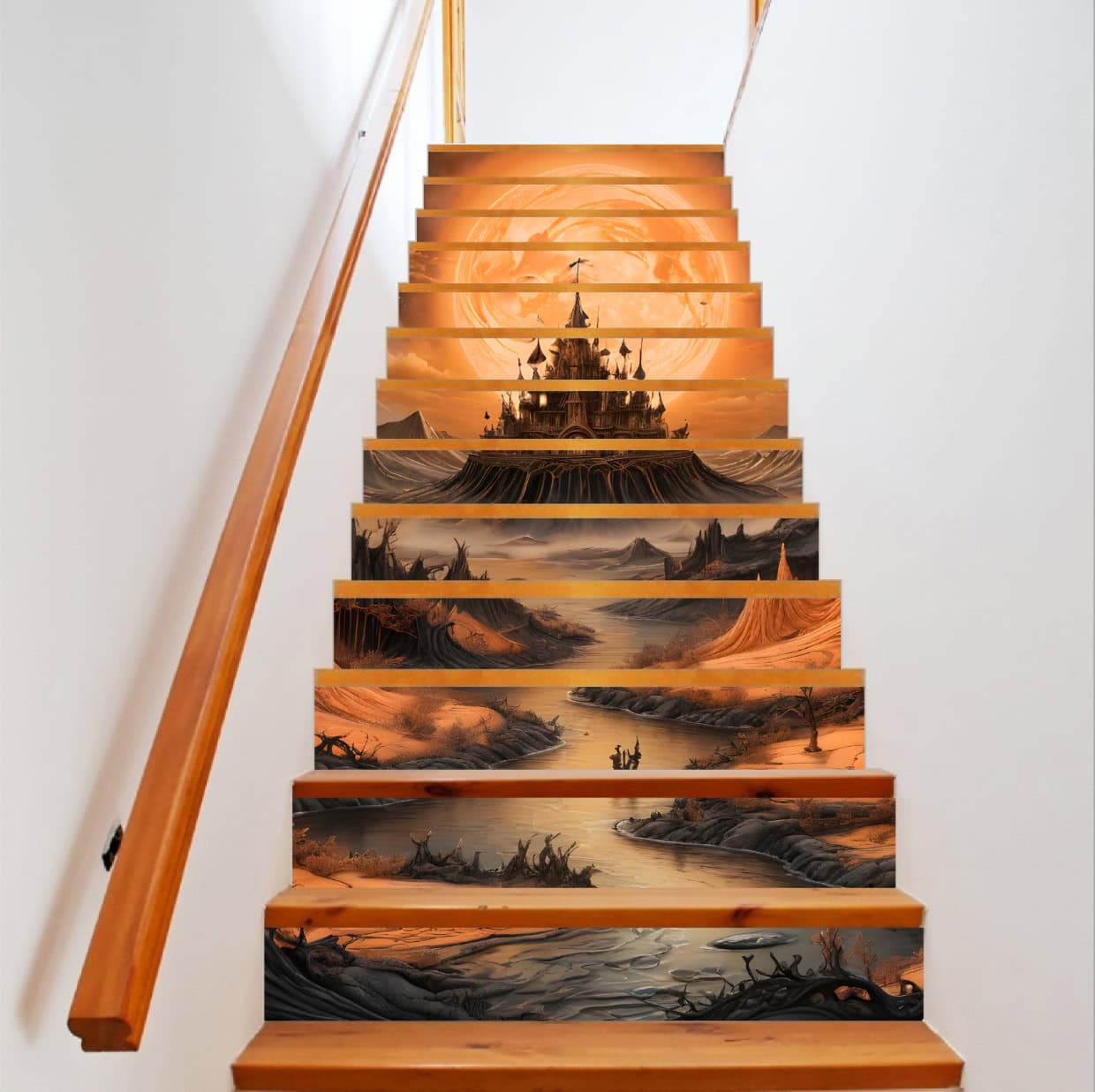 STAIRS-01.jpg Sticker decorativ pentru scari interioare, print autoadeziv de inalta rezolutie, dimensine 200 x 124 cm, cod: AVX-STAIRS-01 - imagine 1