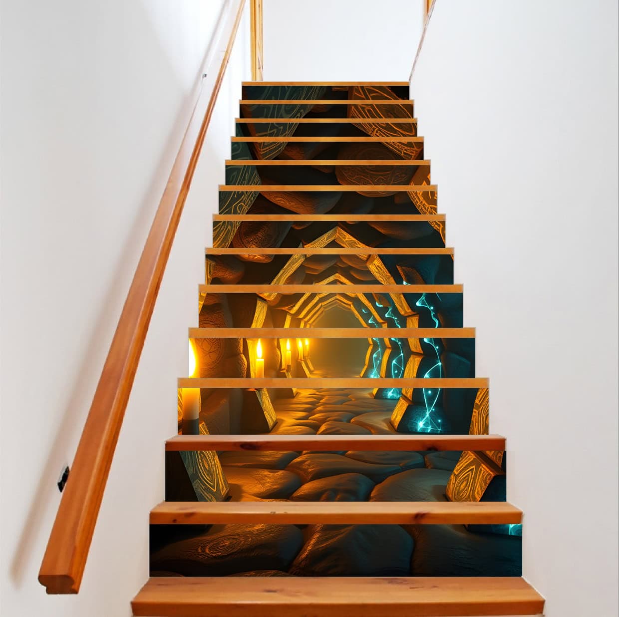 STAIRS-03.jpg Sticker decorativ pentru scari interioare, print autoadeziv de inalta rezolutie, dimensine 200 x 124 cm, cod: AVX-STAIRS-03 - imagine 1