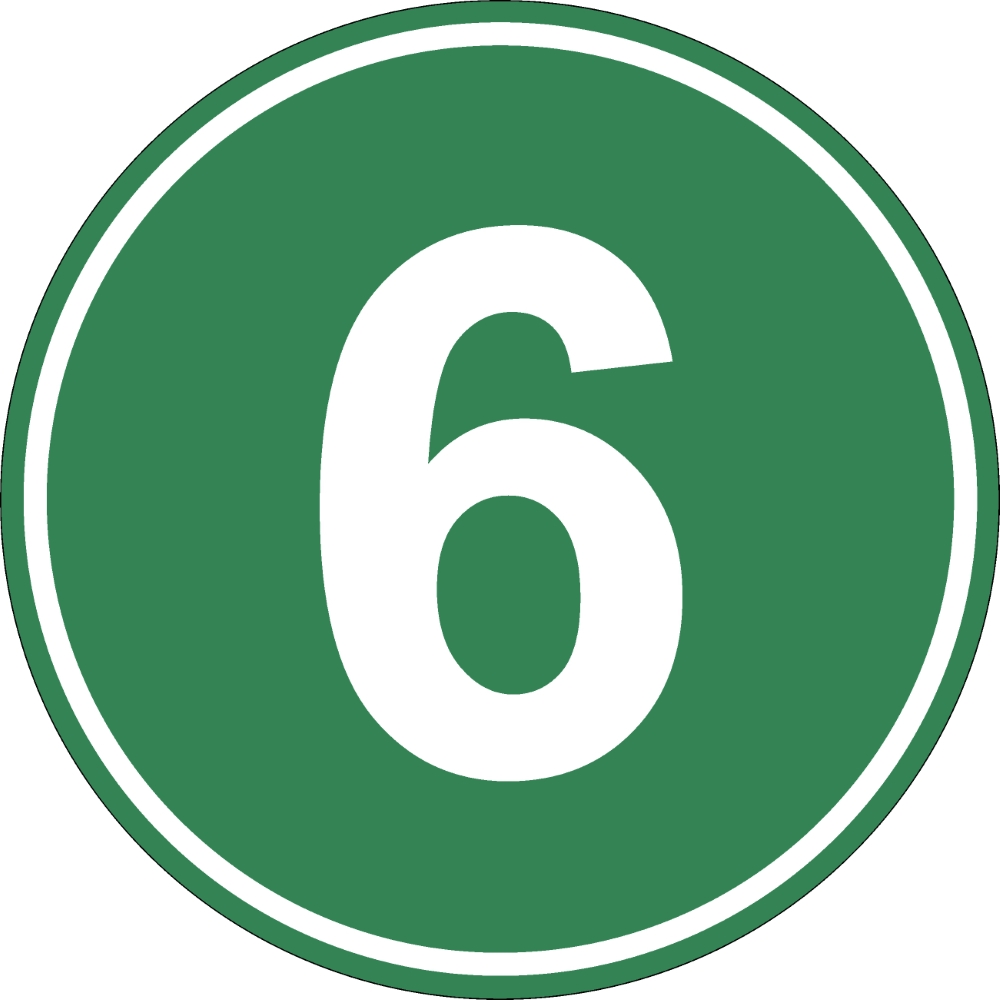 TIR-EURO6.jpg Eticheta, Autocolant Cifra 6, Autocolant Camion Euro 6, Diamentru 22 cm - imagine 1