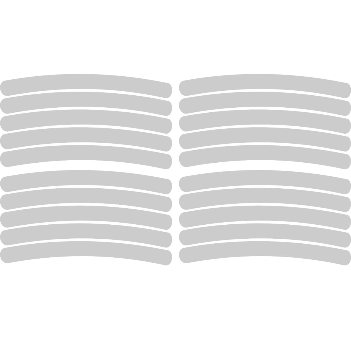 Set 20 bucati Elemente Reflectorizante "Wheel Arch" pentru autoturisme, biciclete, motociclete, atv-uri, scutere, culoare Argintiu - imagine 3