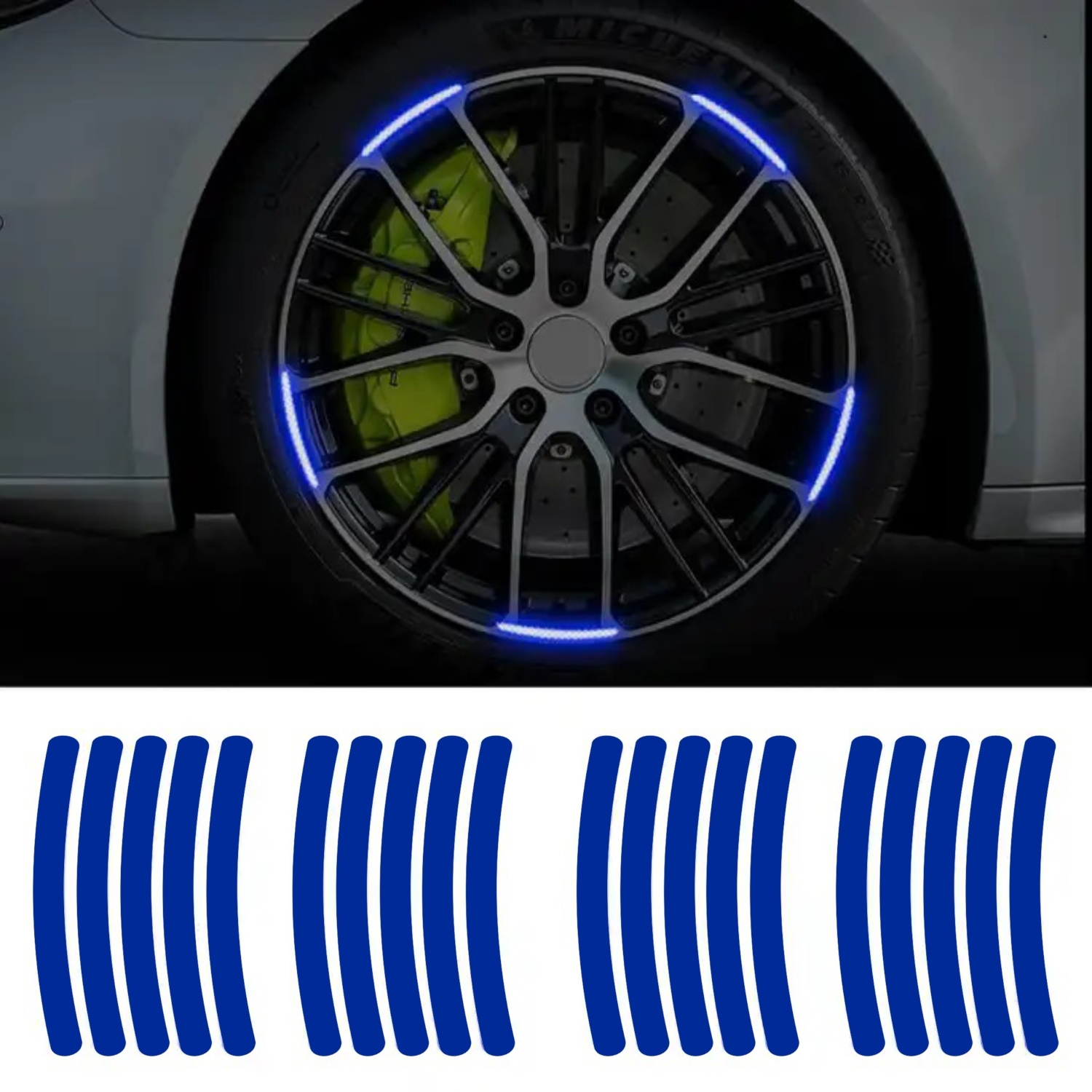 Wheel_Arch-Blue1.jpg Set 20 bucati Elemente Reflectorizante "Wheel Arch" pentru autoturisme, biciclete, motociclete, atv-uri, scutere, culoare Albastra - imagine 1
