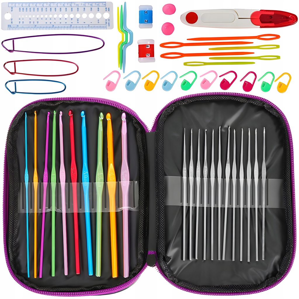 Acasa 12 ZESTAW DO SZYDELKOWANIA 0 5 6 5 SZYDELKO ETUI 50EL